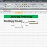 productivity and efficiency calculations