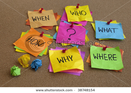 who, what, why, where, when, brainstorming