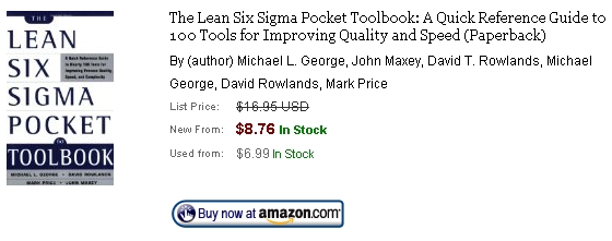 pocket handbook for lean six sigma
