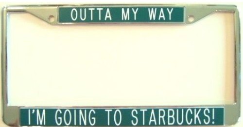 starbucks license plate