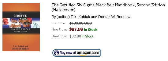 certified six sigma black belt handbook asq exam