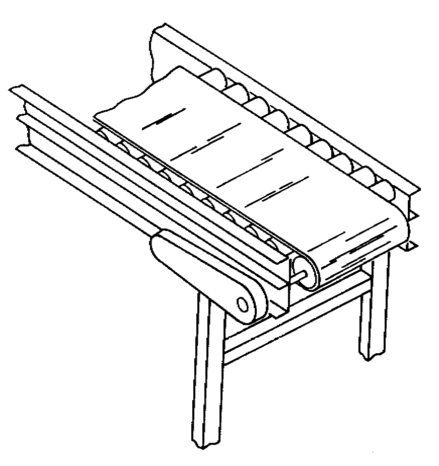 flat belt conveyor, warehousing