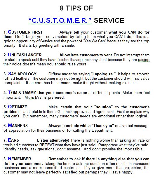 our promise to our customers for service