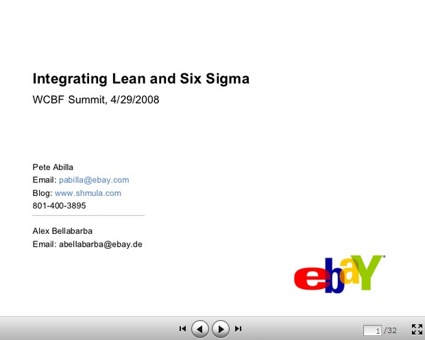 ebay lean six sigma program