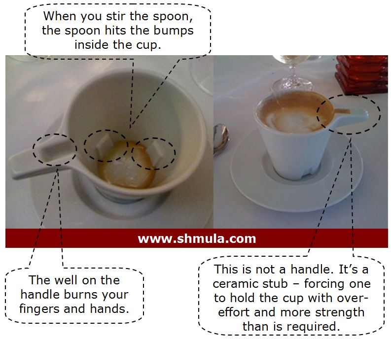 coffee cup design invites human errors