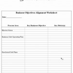 Business Objectives Alignment Worksheet Template